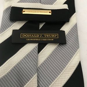Mens Tie Necktie Donald Trump 100% Silk Striped